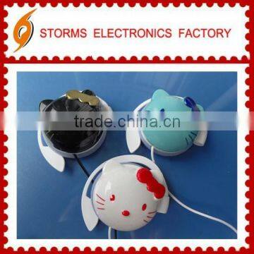 Cute in-ear sports Hello kitty headphone earhook for Children