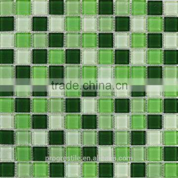 swimming pool mosaics, glass mosaic tiles, green crystal mosaics (PMG23C005)