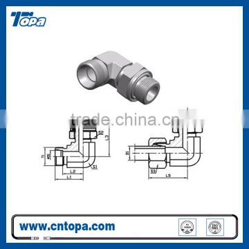 1CT9-SP/1DT9-SP metric male and UNF thread adjustable stud ends with O-ring sealing 90 degree elbow