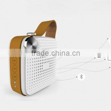 NEW Model Portable Bluetooth Speaker 3D Stereo Sound With Leather Handle