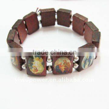 wooden icon rosary bracelet