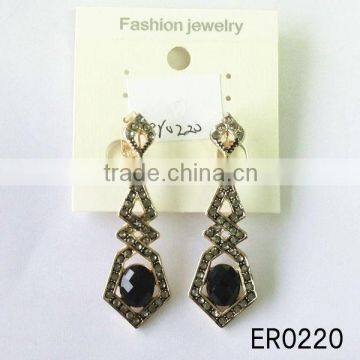 screw earring accessories black tourmaline jewelry