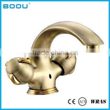 classical double handle basin faucet Gold faucet