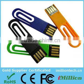 Plastic Paper Clip Usb Flash Drive, Mini Super Thin Clip Usb Flash Drive