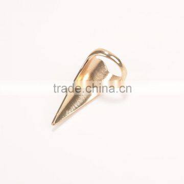 New Designs Fingernail Shaped Fake Gold Ring photo-4