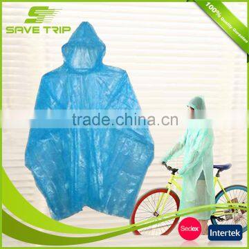 Promotional Disposable Emergency PE Disposable Plastic Rain Coat Poncho in Ball photo-3