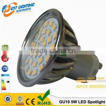 Chrome 3.5w 350lm 24smd 5050 Ra80 2700k 220v Gu10 Led Spotlight Dimmable photo-4