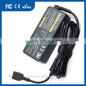 65W Square Yellow USB 20v 3.25A/ 65W connector Laptop Charger Fits for Lenovo Thinkpad X1 carbon,X230S