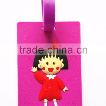 Shape Travel Luggage Tag Animation Soft PVC Airlines Bag Tag