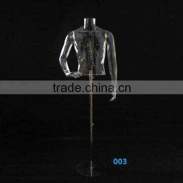 Lower price transparent mannequin for upper body