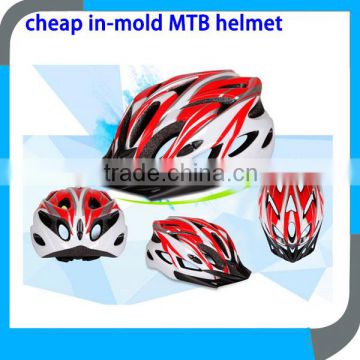 cheap in-mold MTB cycle helmet with sun visor for track