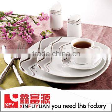 Luxury fine porcelain promotional home dinnerware set