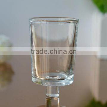 Wholesale transparent glass candle holder with 50ml