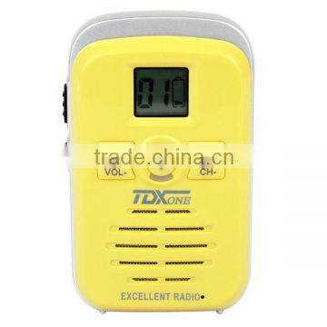 Mini Yellow UHF 450-470MHz16CH FM Scan Monitor Emergency Alarm Flashlight Function Walkie Talkie photo-3