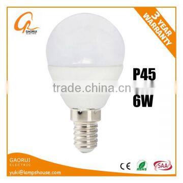 6w high power Led Bulb bright light 6500k 85-265v CE RoHS EMC LVD ERP Standard