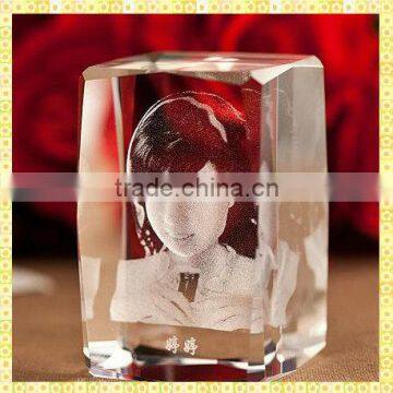 New Designed 3D Photo Crystal Laser Engraving For Girlfriend's Birthday Present