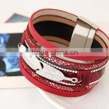 Fashion bracelet leather bracelet wholesale fashion jewelry