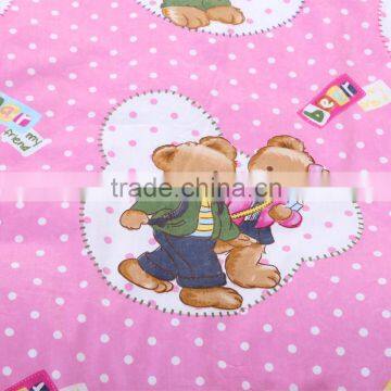 100% Cotton Infant Kindergarten Anti Kicking Sleeping Bag Quilt for Four Seasons Detachable and Washable Pink Teddy Bear