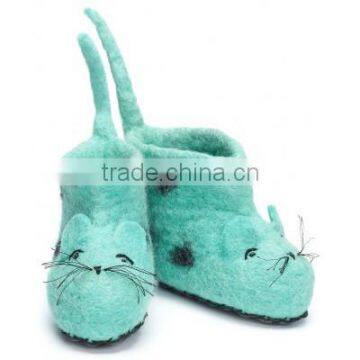 Handmade felt Miles Mouse children shoes