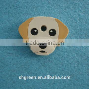 Dog shaped 3D rubber tag
