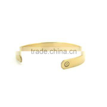 Hotsale stainless steel custom ad bangles gold covering bangles