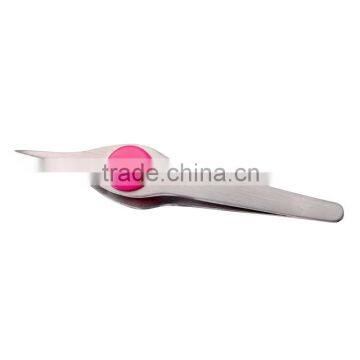 2015 Pointed Slant Tip Carbon Steel Eyebrow Extension tweezers