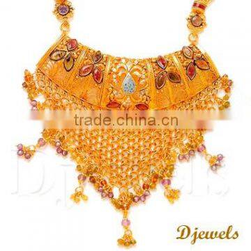 Kundan Gold necklace, Kundan Jewellry, 22 K Gold Necklace