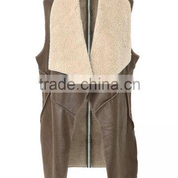 Sleeveless Leather Jacket For Women