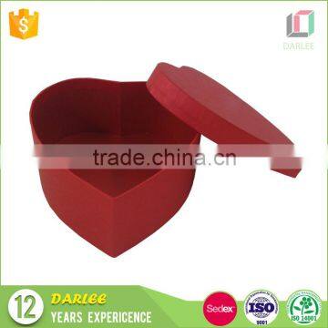 Latest design handmade empty red heart shape cardboard box