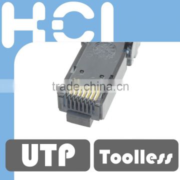 Network Solution Direct Attach Toolless Adjustable RJ45 UTP Modular Plug for Cat 6A Cable