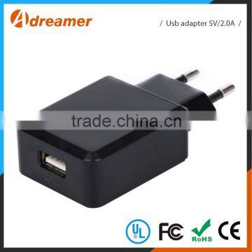 2016 Travel Accessories Wholesale Mini 5V 2.0A ul Usb Wall Charger photo-2