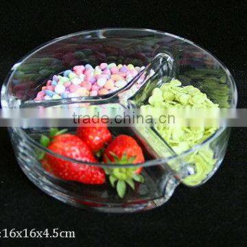 glass cake salad set