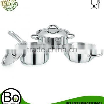 Stainless Steel Classic Induction Cookware Sauce Pan With Lid Gift Box