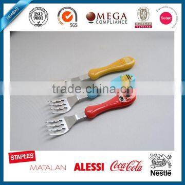 Durable abs printing handle kids metal fork safety ensurance