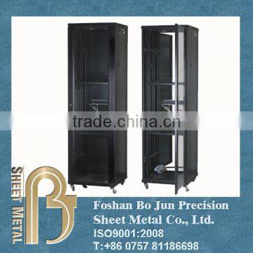 custom sheet metal floor standing network cabinet