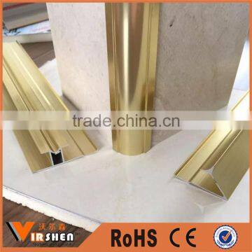 Aluminum tile trimming line T shaped edge decorative for tile and flooring trim