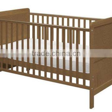 European Style Classic Pine Wood Baby Cot Bed Toddler Bed photo-2