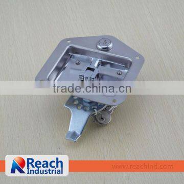 Truck Trailer Flush Mount Polished Stainless Steel Key-Locking Recessed T Handle Metal Tool Box Lock photo-2