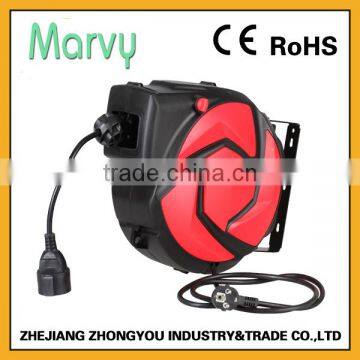 Extension cord cover retractable cable reel with 14+1m electric cord