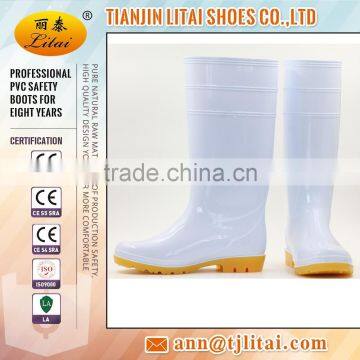 White foodstuff boots,clear rain boots,PVC Rain boots, PVC boots ,PVC boots,