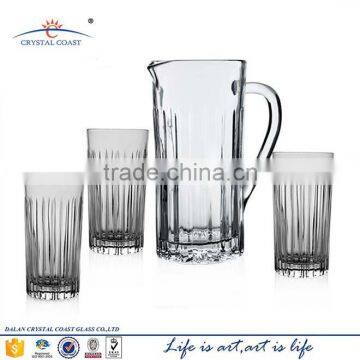 wholesale 7pcs ice tube pitcher decorative glass water pitcher