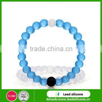 Female favorite fashion jewelry silicone spiky bead bracelets