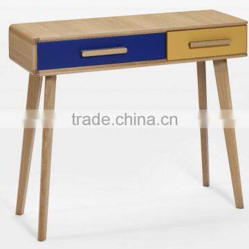 Factory Supply Home Use English Oak Wood Veneer Console Table For Sale photo-2