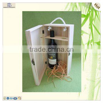 Supply New Design Hot Selling Cheap Burned Red Color 2 Bottle Wine Box photo-4