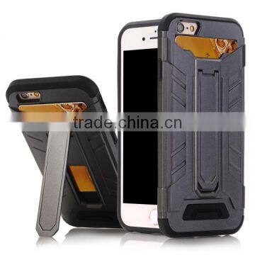 Card Slot Phone Case Bracket Protective Phone Shell TPU + PC Material for IPhone7 / Plus photo-3