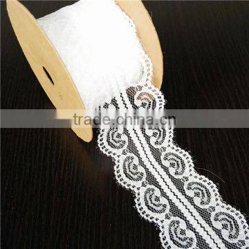 African Wholesale 100%Polyester White Lace Fabric photo-3