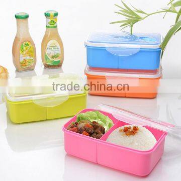 Wholesale Stock Rectangle double-deck Seal Lunch Box