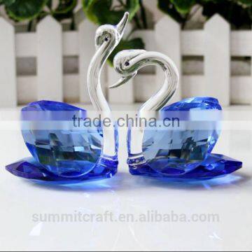 Custom Clear Glass Crystal Swan Figurines Wholesale Crystal Ornament photo-3