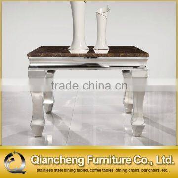 Stone Top Metal Legs Bed Side Table photo-3
