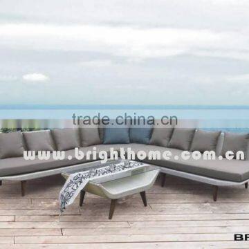 L Shaped Cheap Rattan 7 Seater Garden Sofa Set